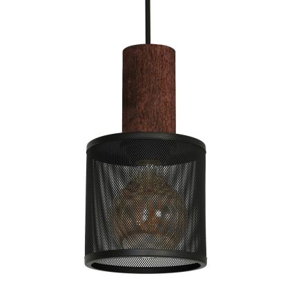 Lámpara colgante ARES BLACK 1xE27/60W/230V