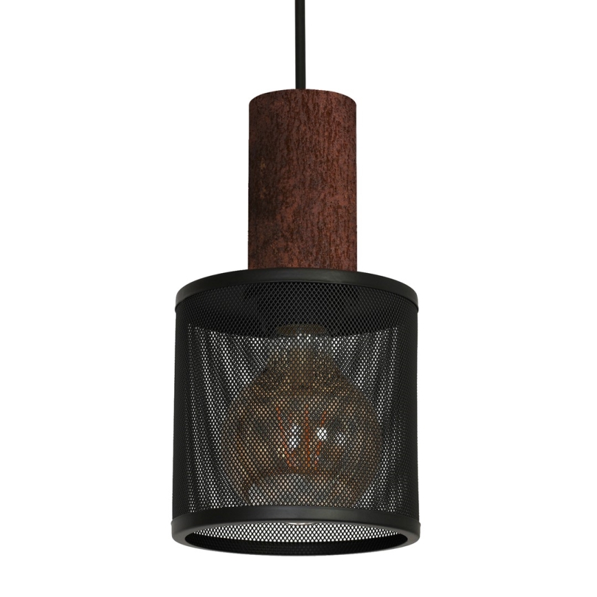Lámpara colgante ARES BLACK 1xE27/60W/230V