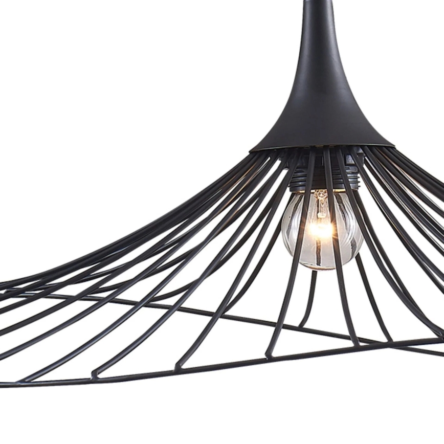 Lámpara colgante ARIELLE 1xE27/20W/230V diá. 50 cm negro