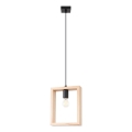 Lámpara colgante ARIES 1xE27/15W/230V haya/beige