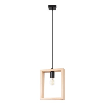 Lámpara colgante ARIES 1xE27/15W/230V haya/beige