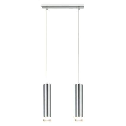 Lámpara colgante ARMIN 2xGU10/10W/230V cromo brillante
