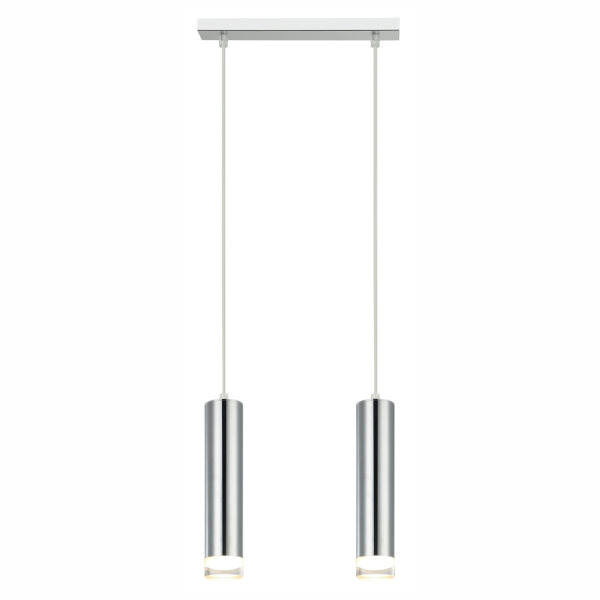 Lámpara colgante ARMIN 2xGU10/10W/230V cromo brillante