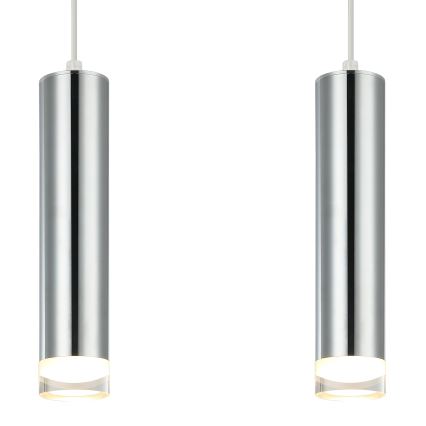 Lámpara colgante ARMIN 2xGU10/10W/230V cromo brillante