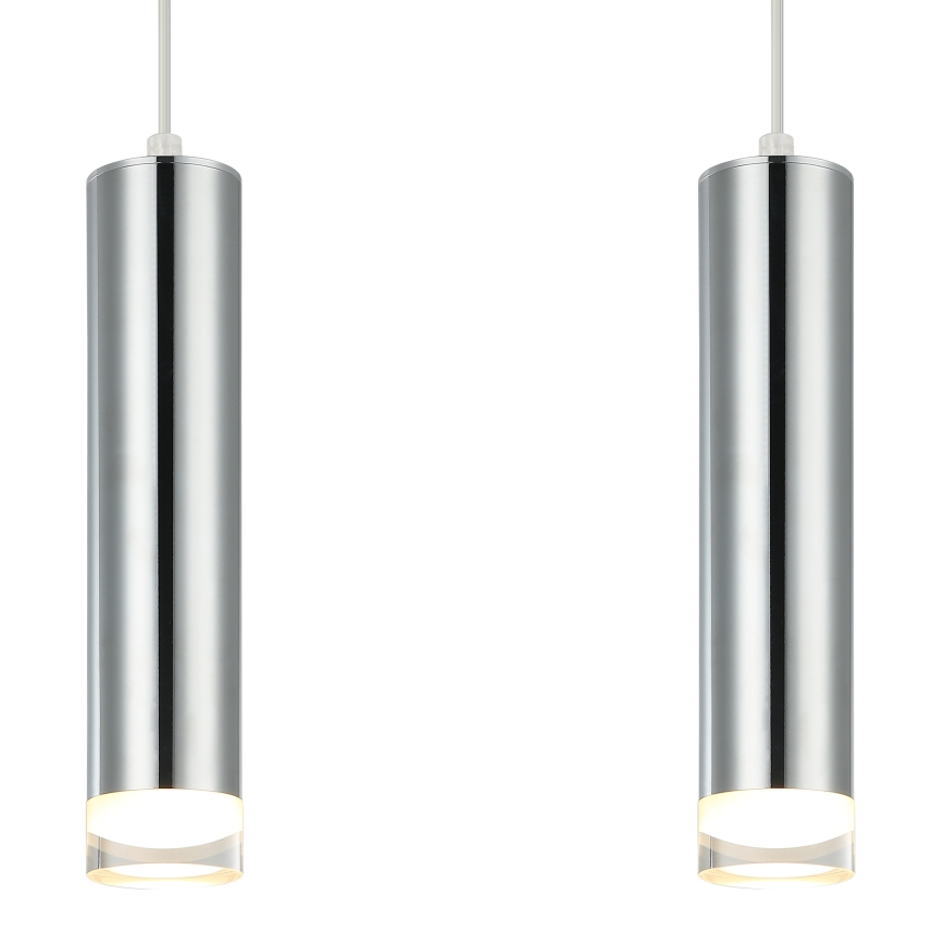 Lámpara colgante ARMIN 2xGU10/10W/230V cromo brillante