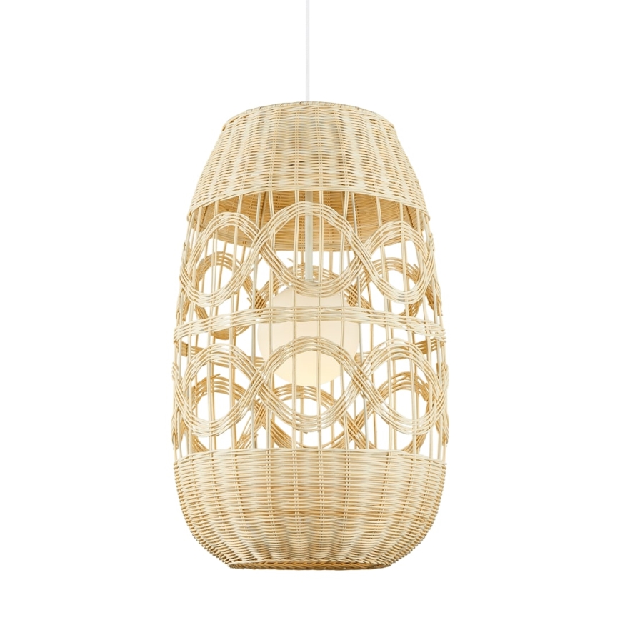 Lámpara colgante ARONA 1xG9/9W/230V diá. 40 cm ratán/beige