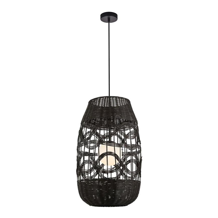 Lámpara colgante ARONA 1xG9/9W/230V diá. 40 cm ratán/negro