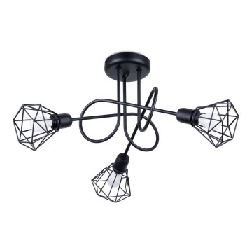 Lámpara colgante ARTEMIS 3xE14/40W/230V negro