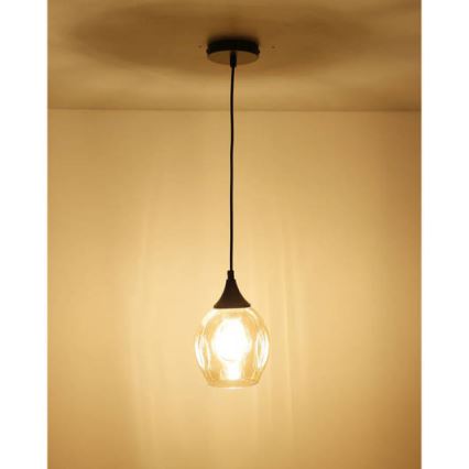 Lámpara colgante ASPA 1xE27/40W/230V negro