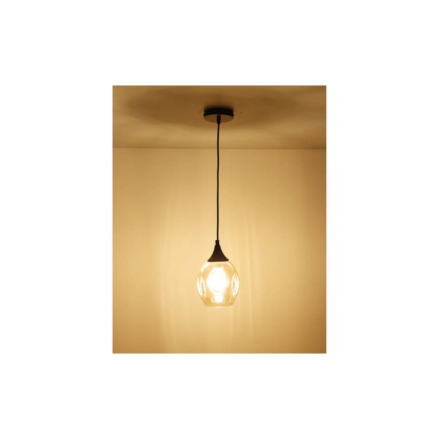 Lámpara colgante ASPA 1xE27/40W/230V negro