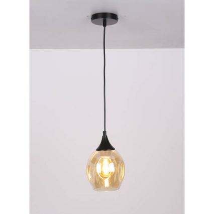 Lámpara colgante ASPA 1xE27/40W/230V negro
