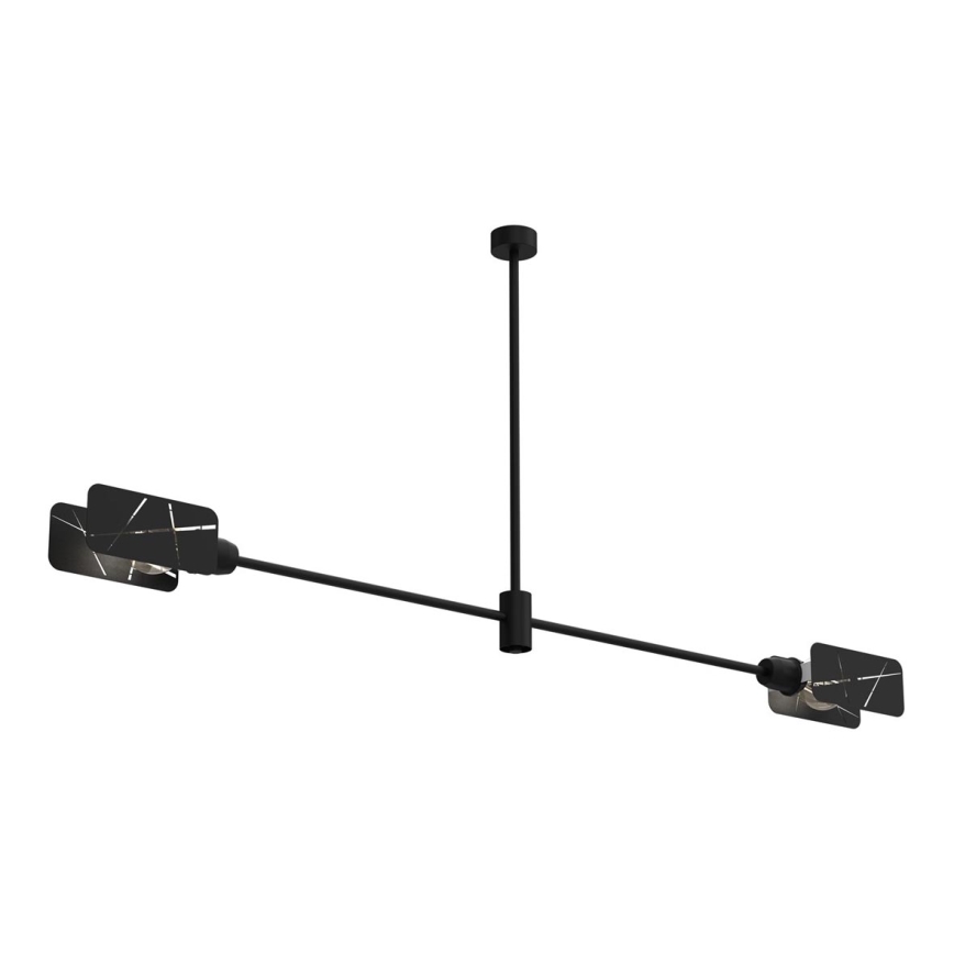 Lámpara colgante ASTRA 2xE27/60W/230V negro