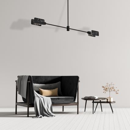 Lámpara colgante ASTRA 2xE27/60W/230V negro