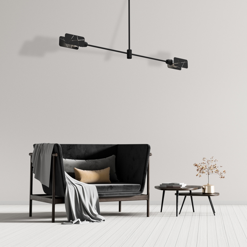 Lámpara colgante ASTRA 2xE27/60W/230V negro