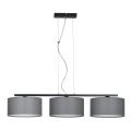 Lámpara colgante ASTRA 3xE27/60W/230V gris