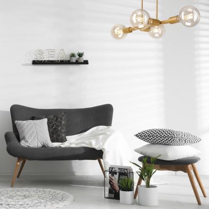 Lámpara colgante ASTRID 4xE27/60W/230V dorado