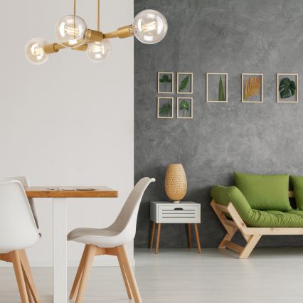 Lámpara colgante ASTRID 4xE27/60W/230V dorado