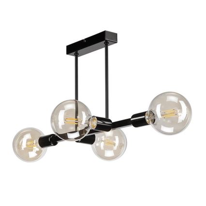 Lámpara colgante ASTRID 4xE27/60W/230V negro