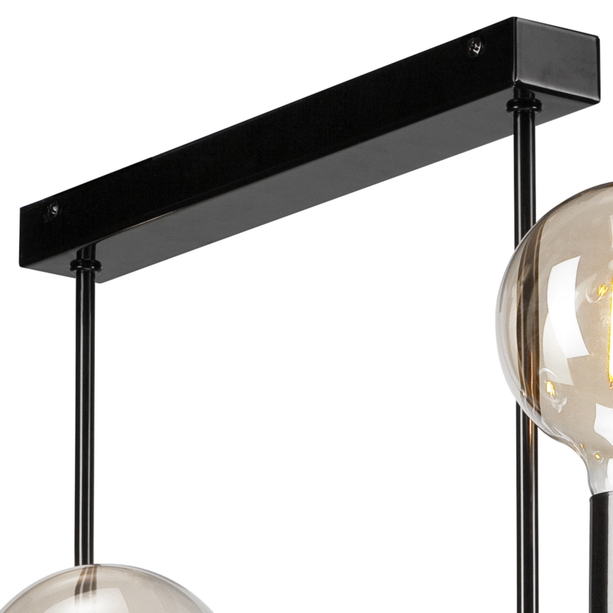 Lámpara colgante ASTRID 6xE27/60W/230V negro