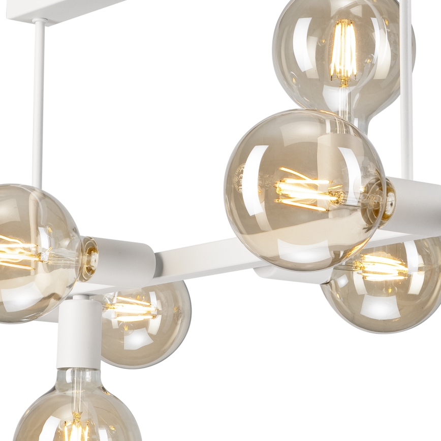 Lámpara colgante ASTRID 8xE27/60W/230V blanco