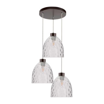 Lámpara colgante AURA 3xE27/60W/230V haya