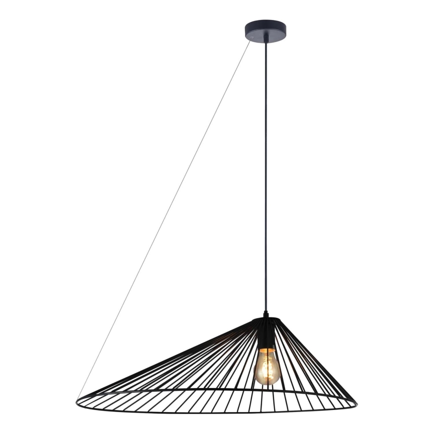 Lámpara colgante AURORA 1xE27/20W/230V diá. 60 cm negro