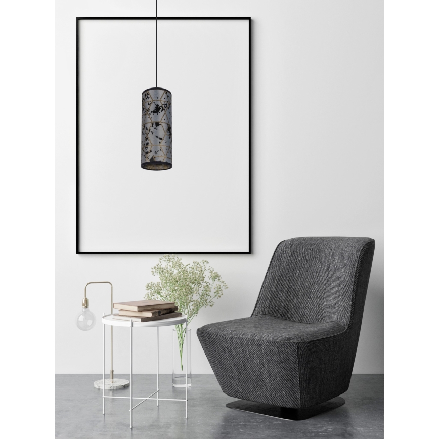 Lámpara colgante AVALO 1xE27/60W/230V gris/negro