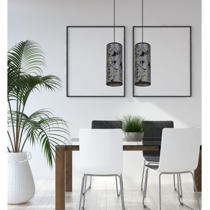Lámpara colgante AVALO 2xE27/60W/230V gris/negro