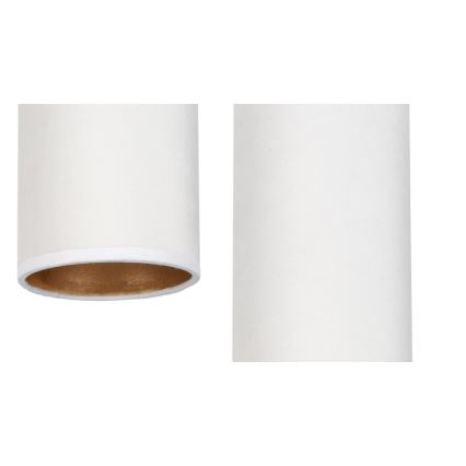Lámpara colgante con cable AVALO 2xE27/60W/230V diámetro 20 cm blanco/cobre