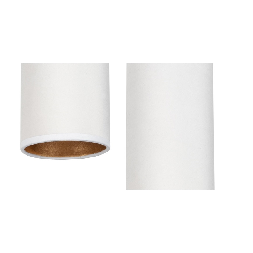Lámpara colgante con cable AVALO 2xE27/60W/230V diámetro 20 cm blanco/cobre