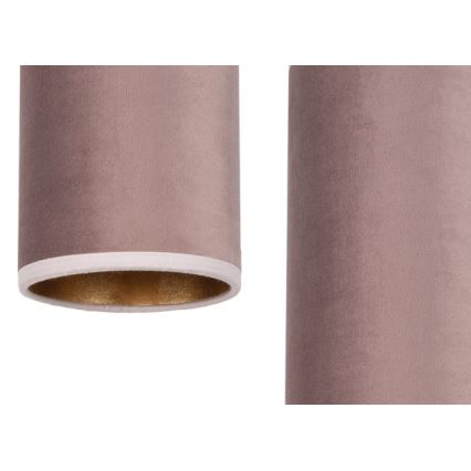 Lámpara colgante con cable AVALO 2xE27/60W/230V Ø 20 cm rosa/cobre