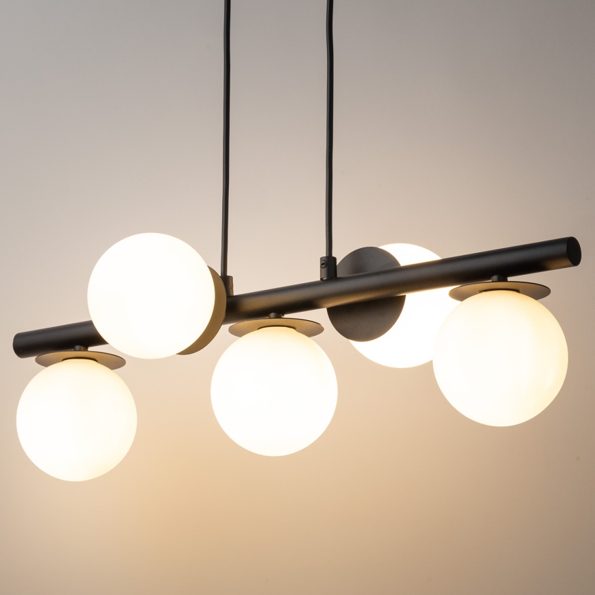 Lámpara colgante AVOLA 5xG9/12W/230V negro