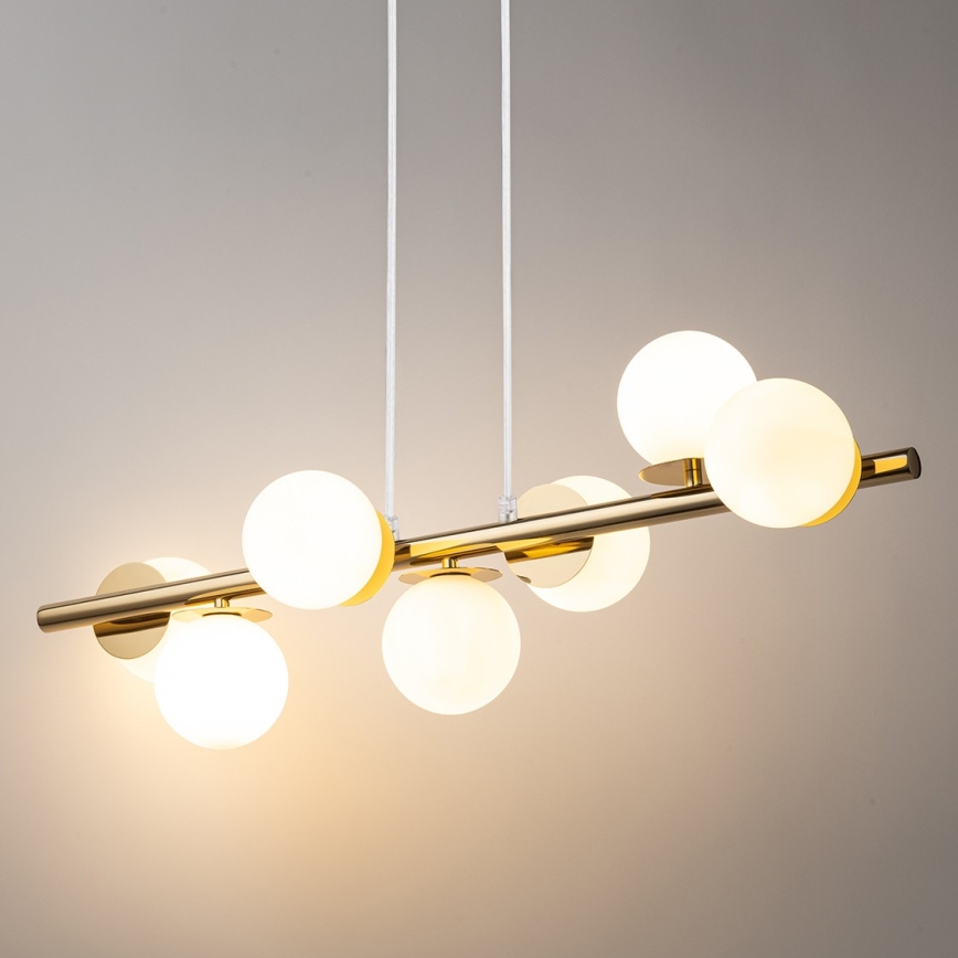 Lámpara colgante AVOLA 7xG9/12W/230V dorado