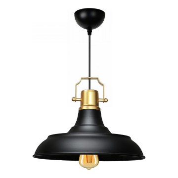 Lámpara colgante AYD 1xE27/40W/230V negra/dorada