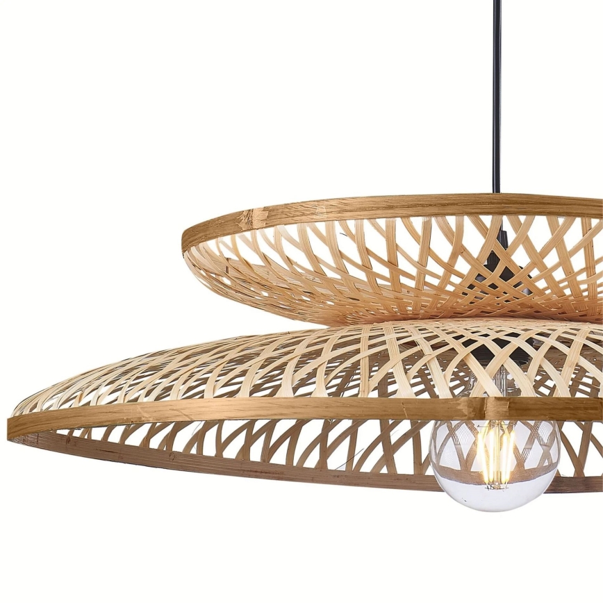 Lámpara colgante BALI 1xE27/20W/230V diá. 60 cm bambú