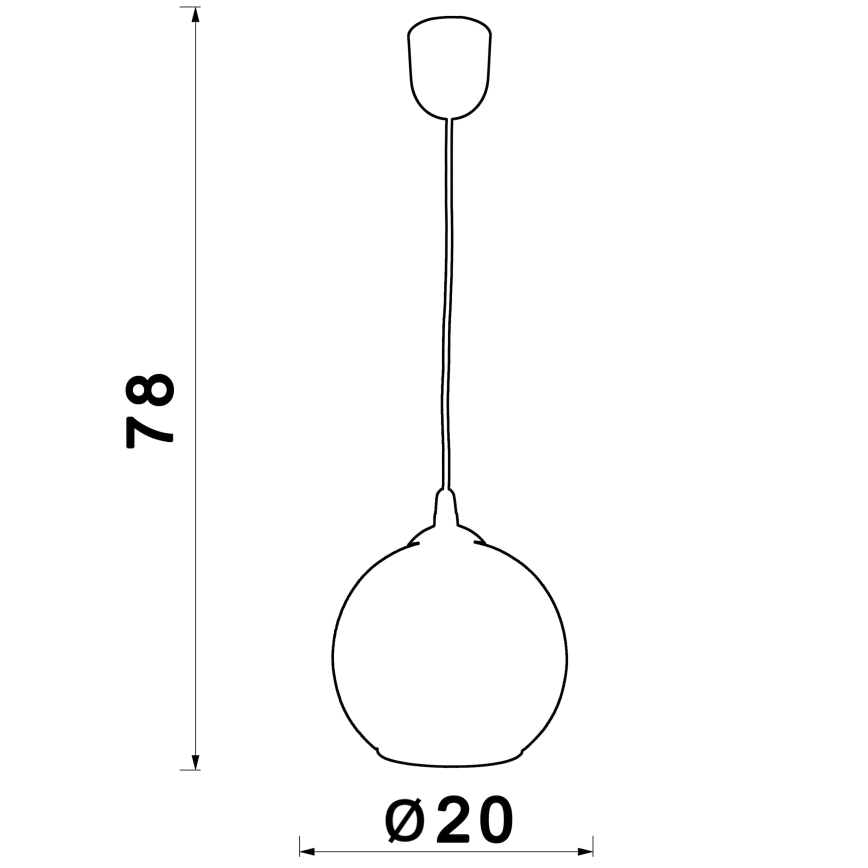 Lámpara colgante BALL 1xE27/60W/230V diá. 20 cm beige