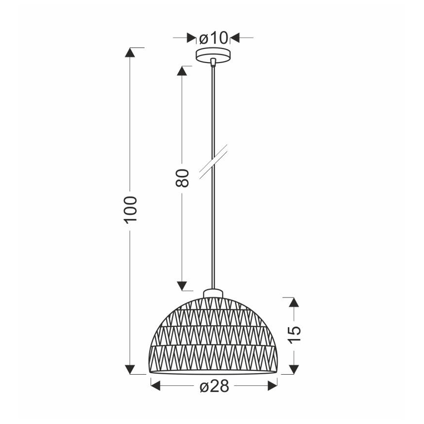 Lámpara colgante BALLI 1xE27/40W/230V beige