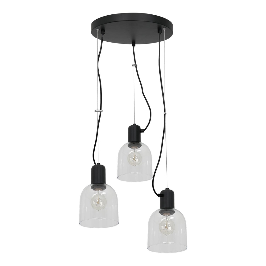 Lámpara colgante BANCO 3xE27/15W/230V