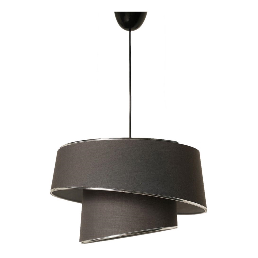 Lámpara colgante BARETTE 1xE27/60W/230V antracita/cromo brillante