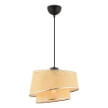 Lámpara colgante BARETTE 1xE27/60W/230V beige/cobre brillante