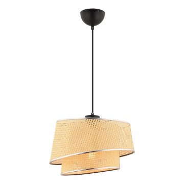 Lámpara colgante BARETTE 1xE27/60W/230V beige/cobre brillante