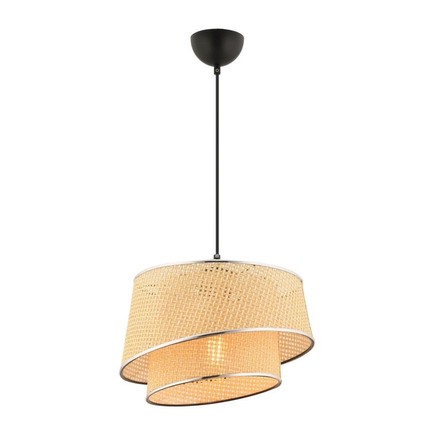 Lámpara colgante BARETTE 1xE27/60W/230V beige/cobre brillante