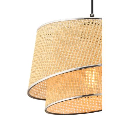 Lámpara colgante BARETTE 1xE27/60W/230V beige/cobre brillante