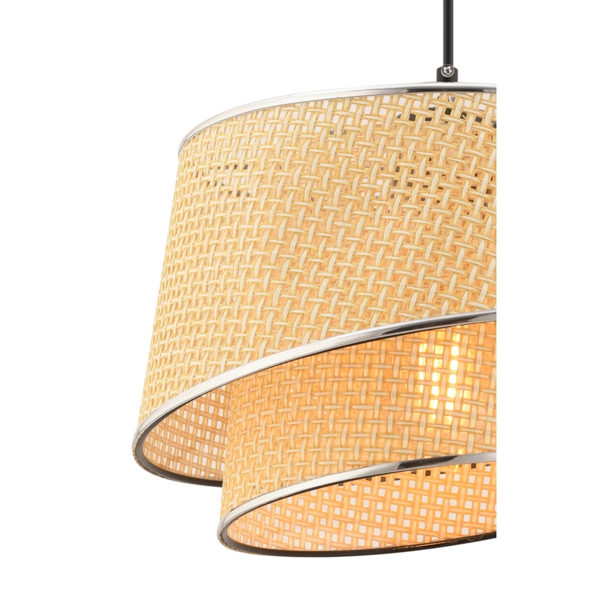Lámpara colgante BARETTE 1xE27/60W/230V beige/cobre brillante