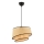 Lámpara colgante BARETTE 1xE27/60W/230V beige/negra