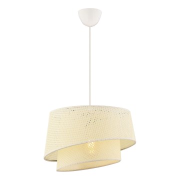Lámpara colgante BARETTE 1xE27/60W/230V color crema