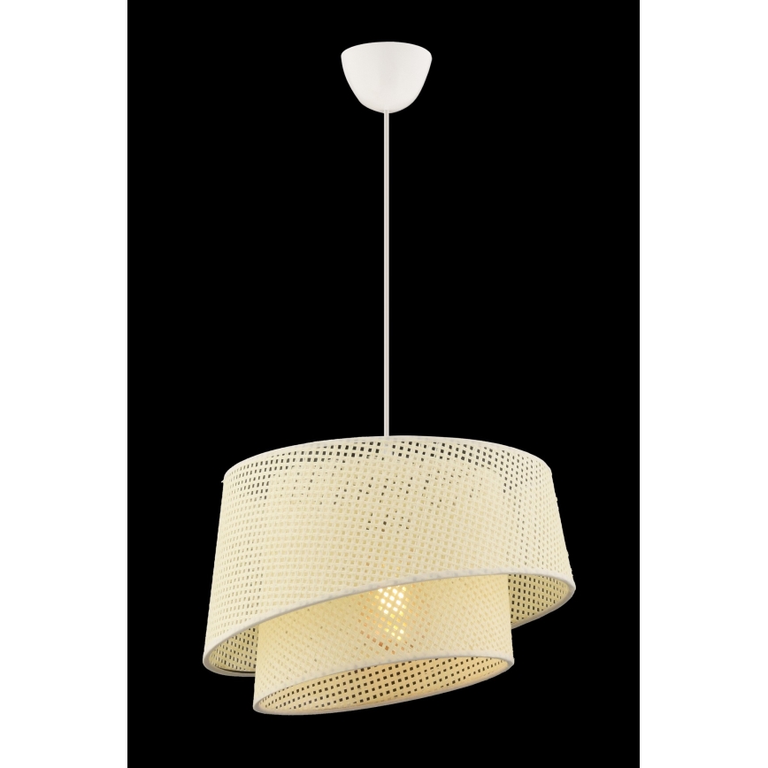 Lámpara colgante BARETTE 1xE27/60W/230V color crema