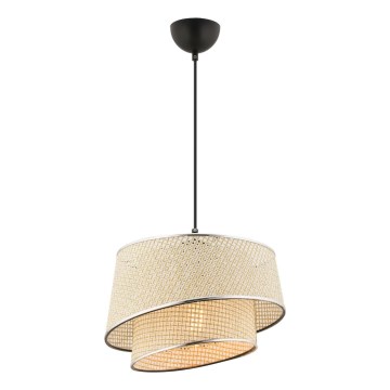 Lámpara colgante BARETTE 1xE27/60W/230V crema/cromo brillante