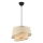 Lámpara colgante BARETTE 1xE27/60W/230V crema/cromo brillante