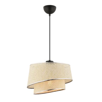 Lámpara colgante BARETTE 1xE27/60W/230V crema/cromo brillante